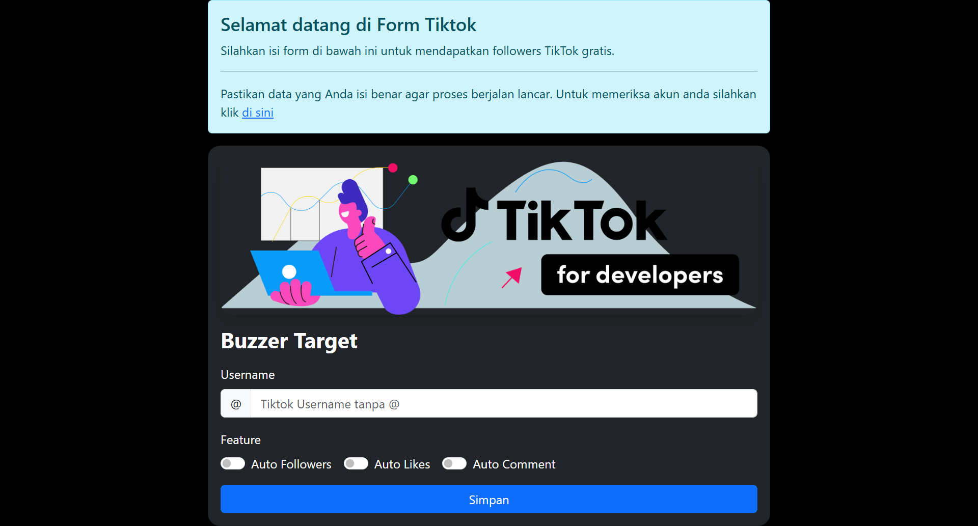 form tiktok